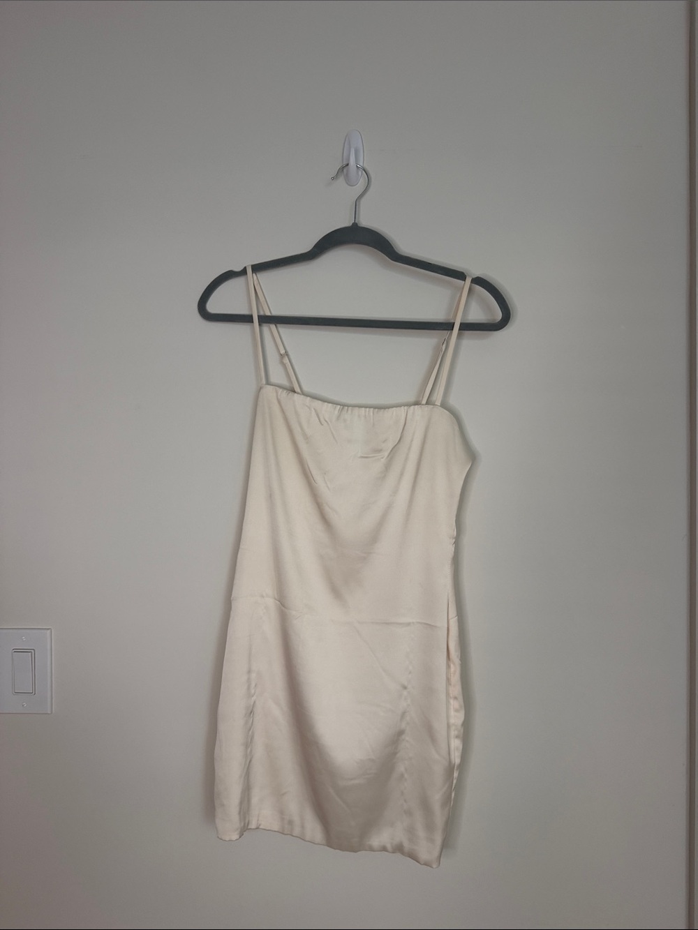 Oh Polly Satin Spaghetti Strap Slip Dress
